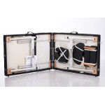 RestPro Alu 3 Black Κρεβάτι Κλίνη Μασάζ Φορητό Βαλίτσα Φυσικοθεραπείας Αλουμινίου ανάκλιση πλάτης